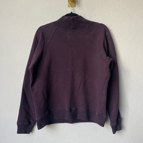 Agolde Burgundy Turtleneck Sweatshirt Size Medium - Picture 3 of 7